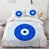3D Blue Evil Eye Duvet Cover King Queen Size Psychedelic Magic Drawing Eyes Bedding Set Kids Teens Adults Polyester Quilt Cover