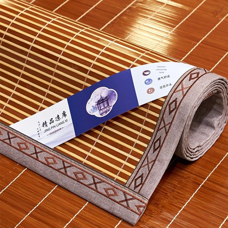 2026 New Style Foldable Double-Sided Bamboo Straw Mat for Summer and Winter - Free Shipping