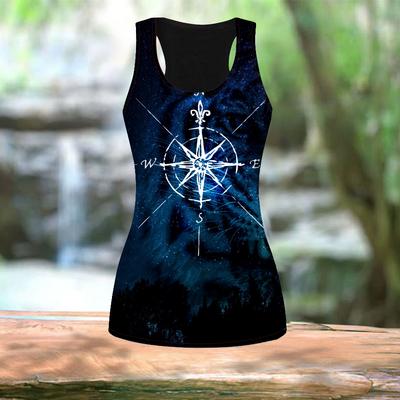 Женские летние спортивные рубашки с 3D синим принтом пентаграммы для занятий йогой и тренажерным залом, жилеты больших размеров