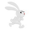 Car Bunny Bumper Sticker Cute Auto Animal Adhesive Decoration Car Side Rear Trunk Emblem Rabbit Stickers for Hood Door Auto Body