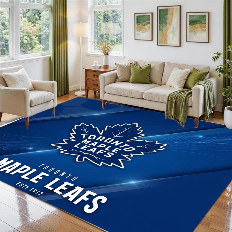 Toronto Maple Leafs Design Crystal Velvet Rug Soft Decorative Mat for Bedroom Entrance
