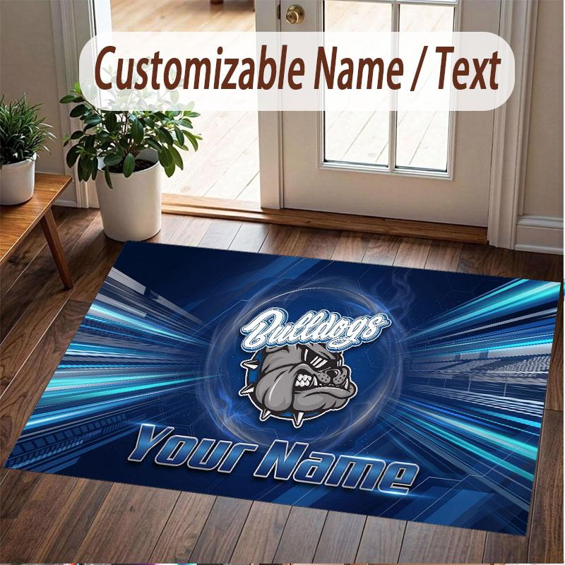 Custom Rug Canterbury-Bankstown Bulldogs Pattern Print Name Text Soft Non‑Slip Floor Carpet for Home Indoor Decoration