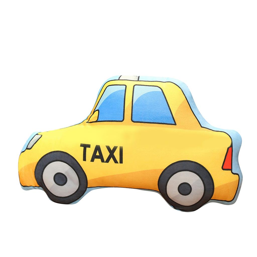 Подушка с изображением мультяшной машины, креативная двухсторонняя плюшевая игрушка с изображением транспорта, подушка для раннего развития в детской комнате