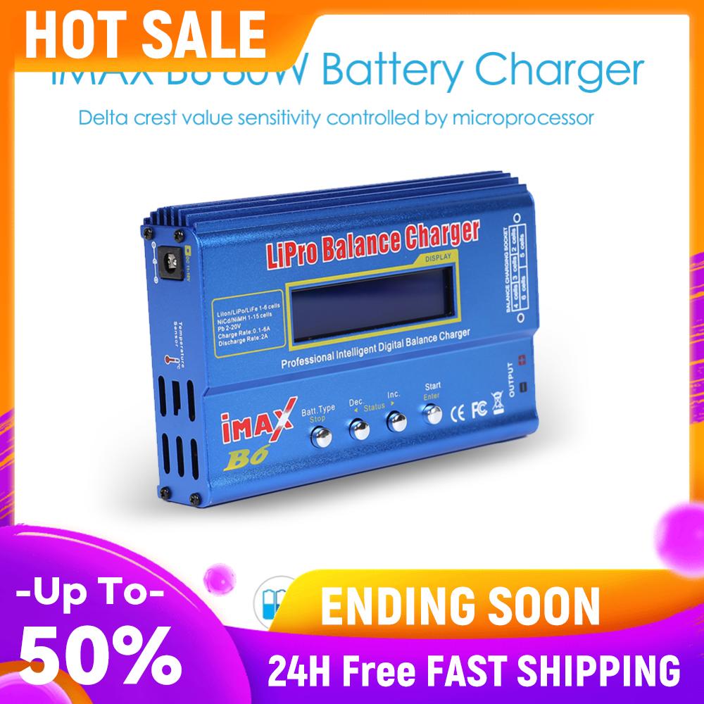 IMAX B6 Lipo Balance Charger AC/DC Lipo Battery Charger LCD Dispaly Discharge Power 5W 18V 6A for LiPo NiMH NiCd LiFe Pb Battery