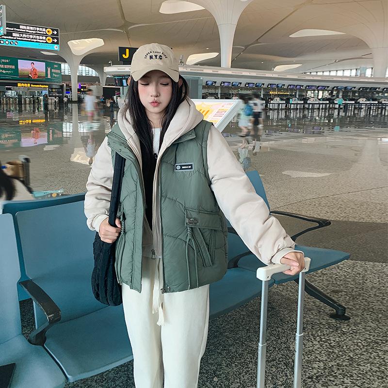 Пуховик из хлопка Новый Поддельный Двухпредметный Короткий Зимний Корейский Стиль Модный Свободный Хлопковый Пиджак Утолщенное Хлопковое Пальто Женский Пиджак
