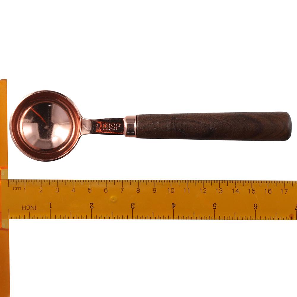 Ложка для кофе из розового золота, мерная ложка из грецкого ореха, чистящаяся деревянная ложка для кофейных зерен с длинной ручкой, кухня