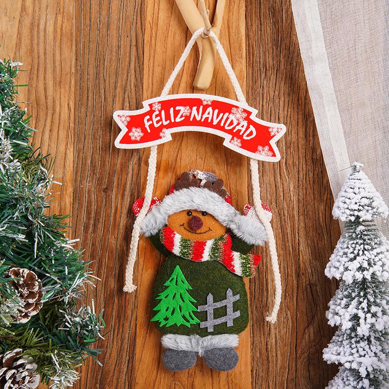 Новый мультяшный рождественский маленький кулон украшение на окно отеля торговый центр нетканые елочные украшения