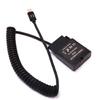 EN-EL14 Заглушка аккумулятора USB-C Адаптер-муфта с пружинным кабелем питания USB Type-C для