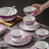 Легкая роскошная фиолетовая керамическая тарелка для изысканных блюд в ресторане высокого класса, рыбная тарелка, десертные тарелки для послеобеденного чая во французском стиле