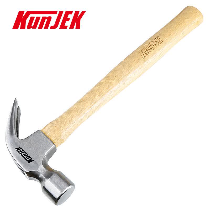 KUNJEK Wooden Handle Claw Hammer