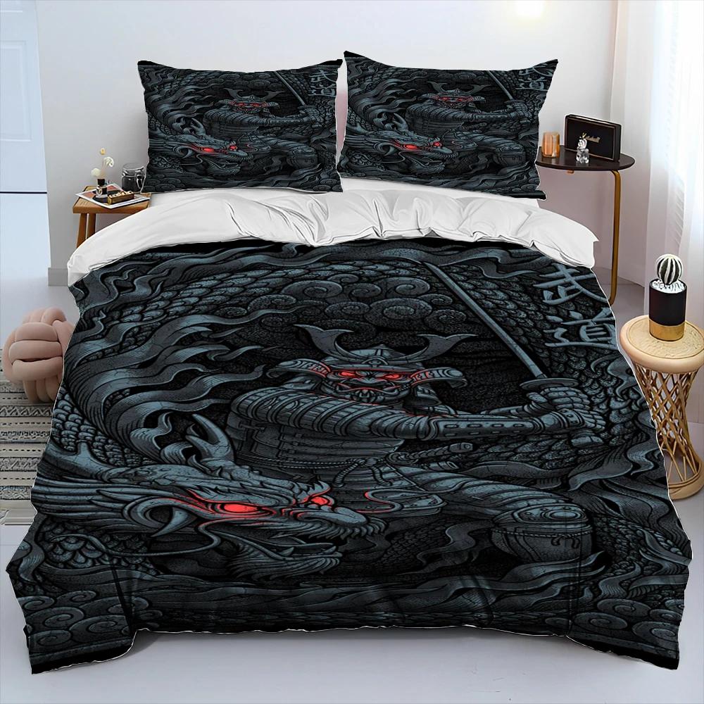 3D Retro Dragon Printed Bedding Sets Exquisite Bed Supplies Set Duvet Cover Bed Comforter Set Bedding Set Luxury Birthday Gift