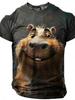 Летняя мода забавные животные 3D печать мужские футболки женские узоры футболки повседневные свободные O-образный вырез короткий рукав топы уличные футболки