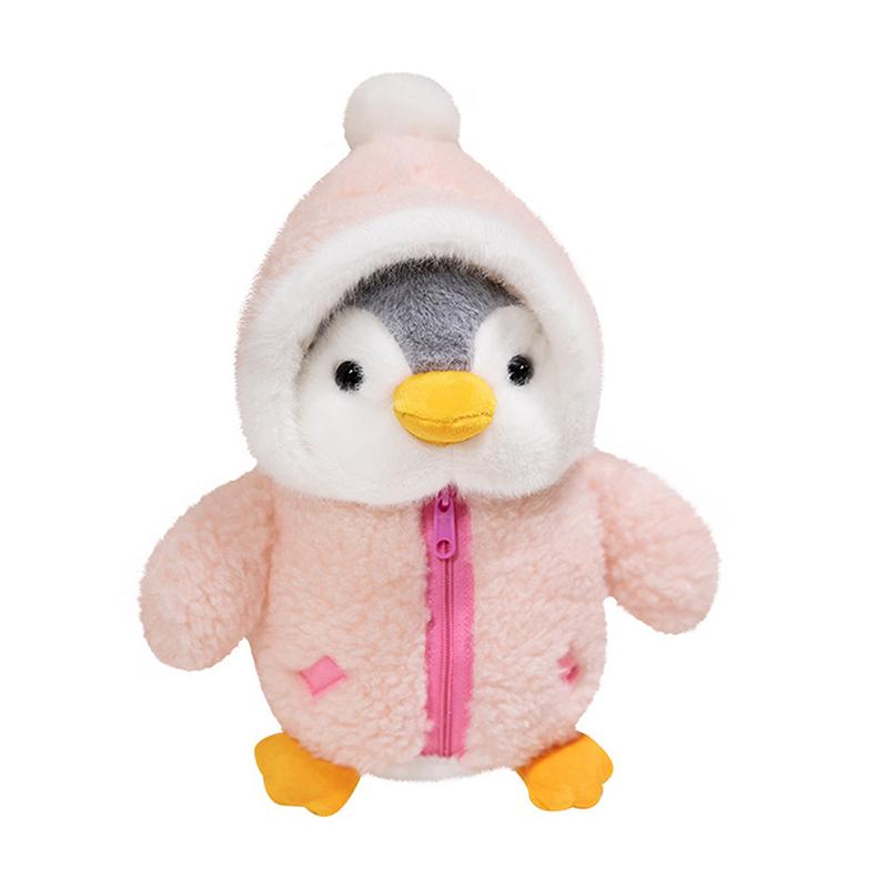 Милая плюшевая игрушка пингвин, утешающая кукла для сна, пушистый пингвин в одежде, шапках, подушках в виде животных, подарок на день рождения