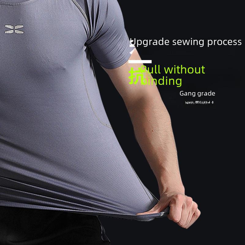 «Мужской повседневный костюм для фитнеса и йоги с шортами, тайтсами и топом с короткими рукавами»