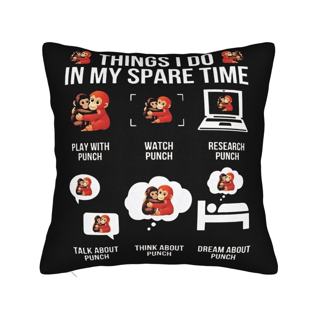 Punch Monkey Pillow Case Cute Funny Pillow Cover Soft Pillowcases For Sofa Bedroom Home Decor