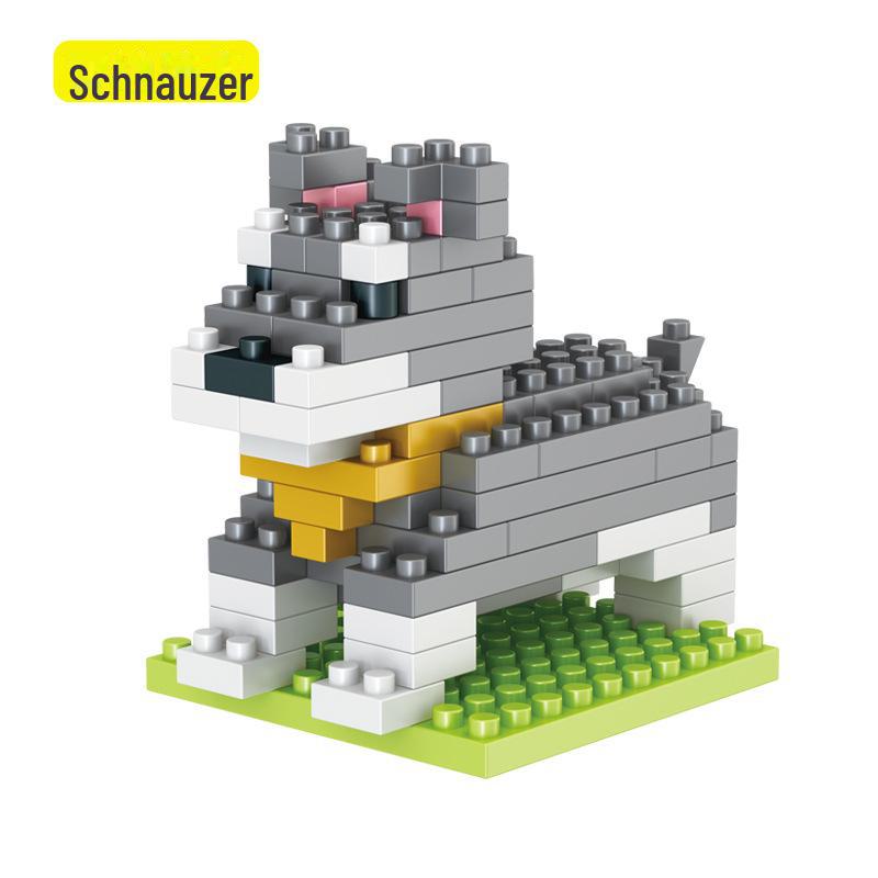 Строительные блоки животных JIKER: Лев, Тигр, Панда, Пингвин - развивающие игрушки для детей с микрочастицами