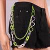 Acrylic Layered Rock Pants Jean Chain Heart Pendant Trousers Chains Biker Thick Wallet Chains Keychains Body Chain for Men Women