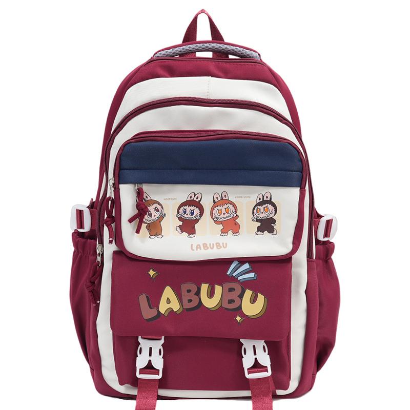 School Bag Backpack Student Labubu Backpack, Cute School Bag, Large Capacity, Light Weight, Children's Backpack