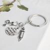 Creative Letters Syringe Stethoscope Metal Key Chain Keyring Hanging Decor Gift