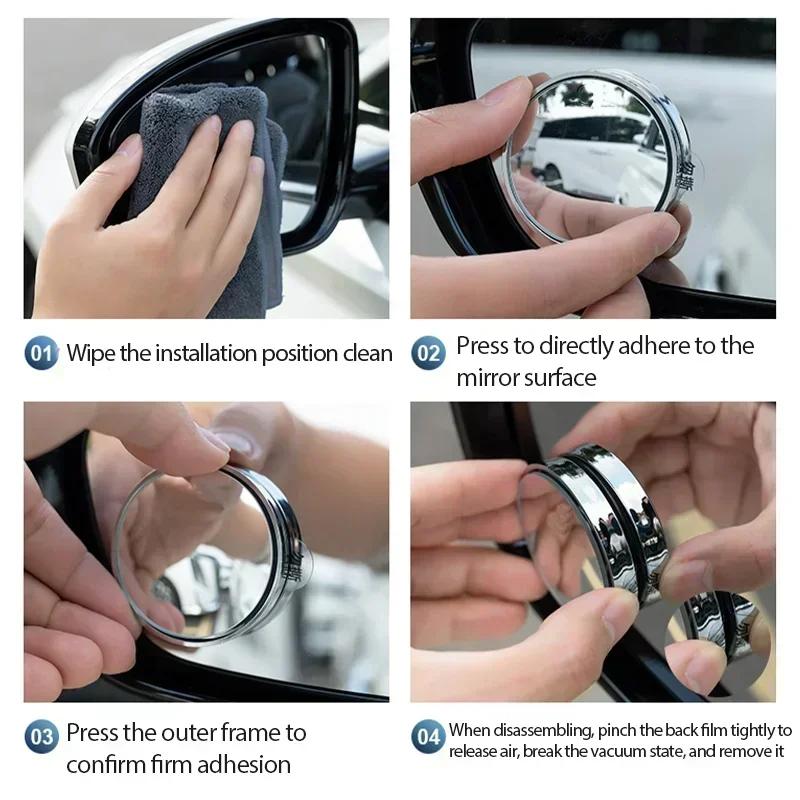 Car Rearview Mirror 360° Small Round Mirror Auto Accessories For Mercedes Benz W203 W204 W205 W209 W210 W211 W212 W176 W166 W163 b2