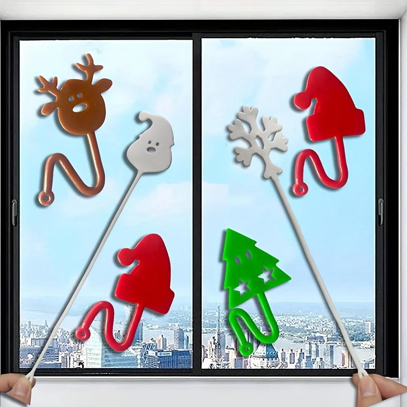 6/12Pcs Christmas TPR Soft Glue Sticky Santa Reindeer Sticky Palms Wedding Guest Gift Carnival Christmas Gift Pack Rewards Gift