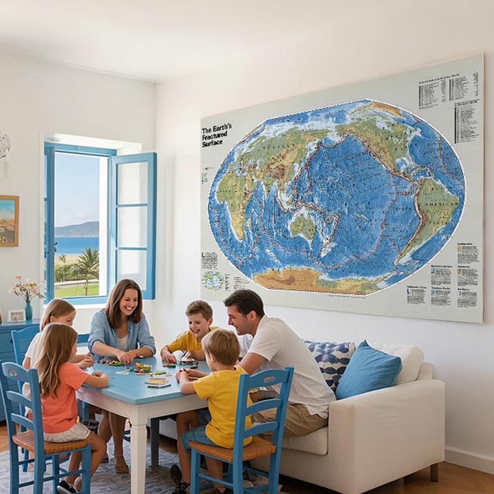 National Geographic Карта Северной Америки Плакаты Настенная картина для классной комнаты, студенческой комнаты и домашнего декора, настенный декор, туристические принадлежности