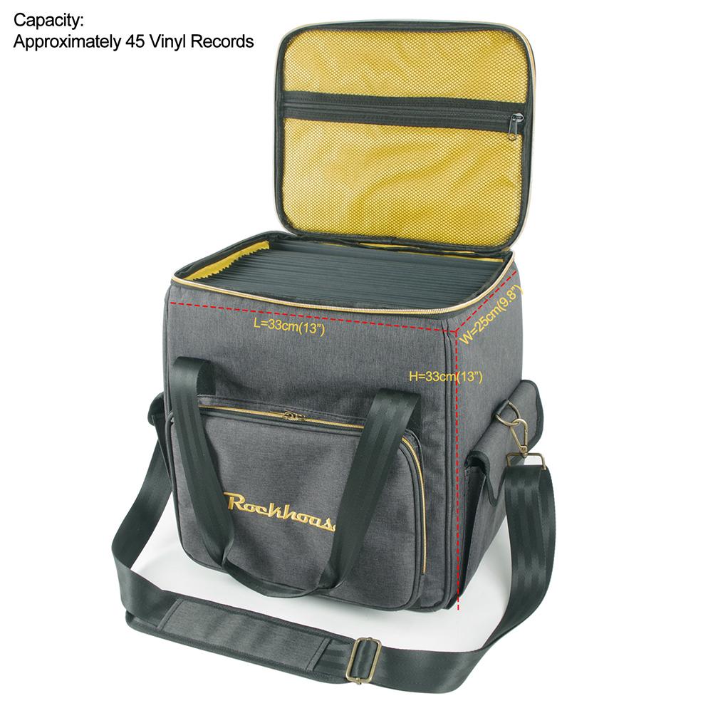 Vinyl Records Carrying Bag Large Capacity Waterproof Record Storage Bag Portable Record Shoulder Bag Holds Up To 10 Vinyl Albums