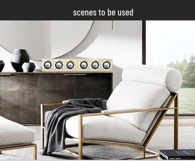 Деревянная беспроводная Bluetooth-колонка M1 для настольного компьютера с 6 динамиками и поддержкой U-диска