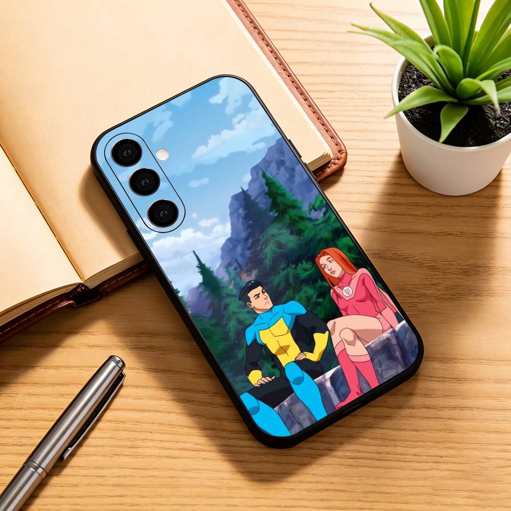 Мультяшный чехол I-Invincible для Samsung Galaxy A73, A72, A71, A70, A53, A52, A51, Мягкий силиконовый черный чехол