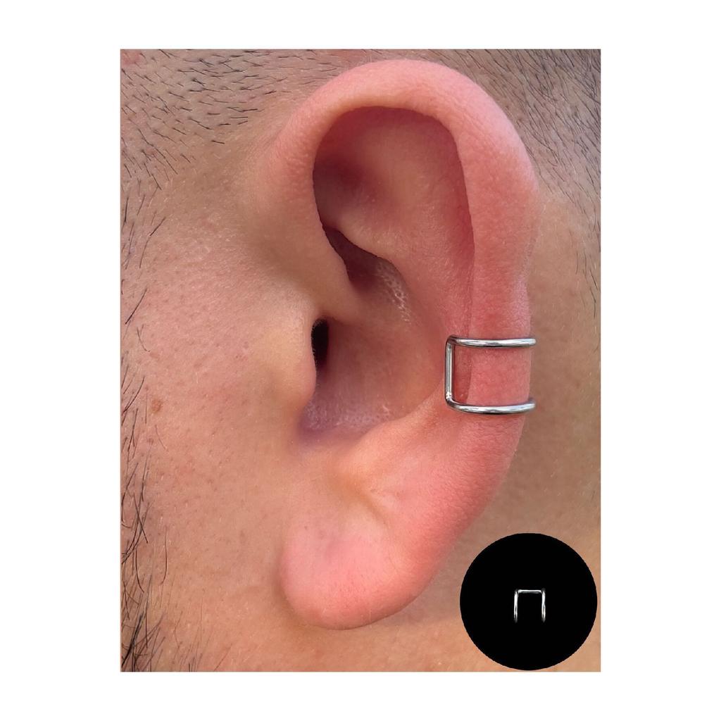 Компрессионные серьги унисекс без отверстий, искусственная губа, нос, ушной хрящ, перегородка из хирургической стали 316l, серьги-манжеты для ушей