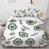 3D Printed Avocado Faces Bedding Set Boys Girls Twin Queen Size Cute Fruit Duvet Cover Pillowcase Bed Kids Adult