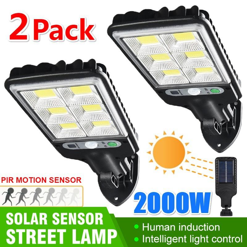 Новый 1/2/3/4/5PACK 5000W солнечный уличный свет PIR датчик движения с регулируемой яркостью света наружный водонепроницаемый ночник IP65 свет 100LED