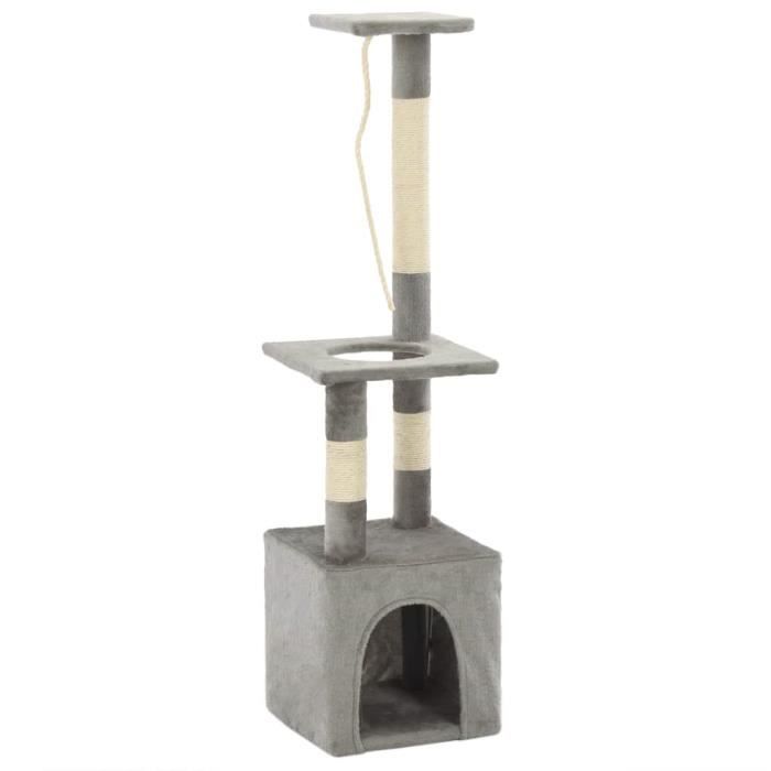 VidaXL Cat Tree with Sisal Scratching Posts 109 Cm Grey