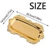 European Style Vintage Embossed Tray Embossed Design Sturdy Desserts Plate Save Space Gold/Silver Jewelry Storage Organizer