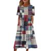 Women's Casual Dresses Printed Dresses Pleated Round Neck Basic Classic Outdoor Daily Short Sleeve Loose Dresses