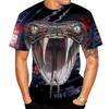 Summer Adult Casual Python and Dog Animal Avatar 3D Printed Short Sleeved T-shirt
