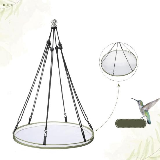 Birdseed Catcher Tray Universal Bird Feeder Attachment Hanging Hoop Platform for Hummingbird Feeders Bee Feeder Garden Accessories