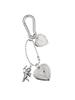 Nff Cupid Heart Keyring-silver