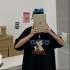Летняя футболка с коротким рукавом в модном парном стиле свободная студенческая мужская и женская футболка с коротким рукавом в гонконгском стиле