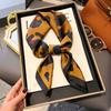 Luxury minimalist printed scarf, faux silk square 70cm, versatile spring and sun protection shawl, hair tie scarf