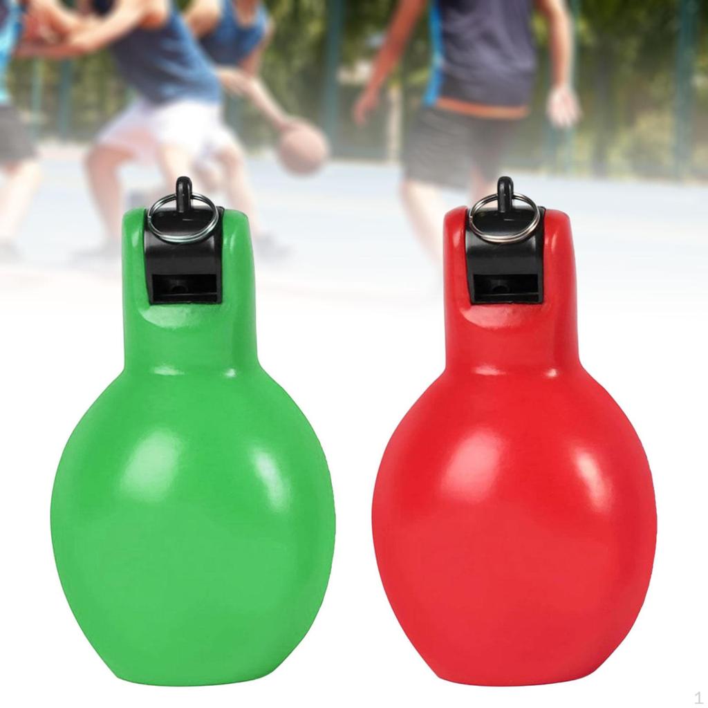 2 Pieces Hand Squeeze Whistles Trainer Whistle Portable Soft Loud Sports for Camping