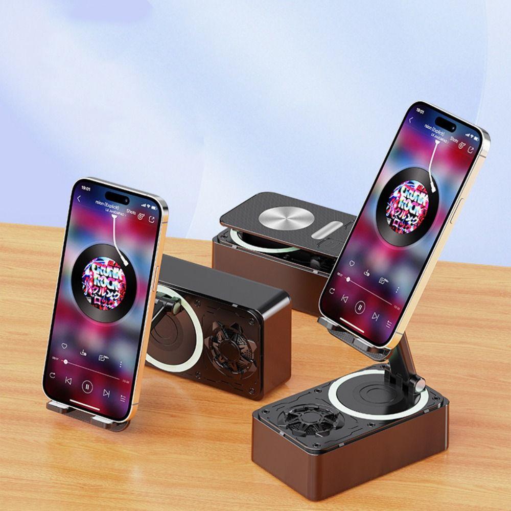 Foldable Bluetooth Speaker Phone Stand Rotating Wireless Speaker Phone Stand Video Meeting Live