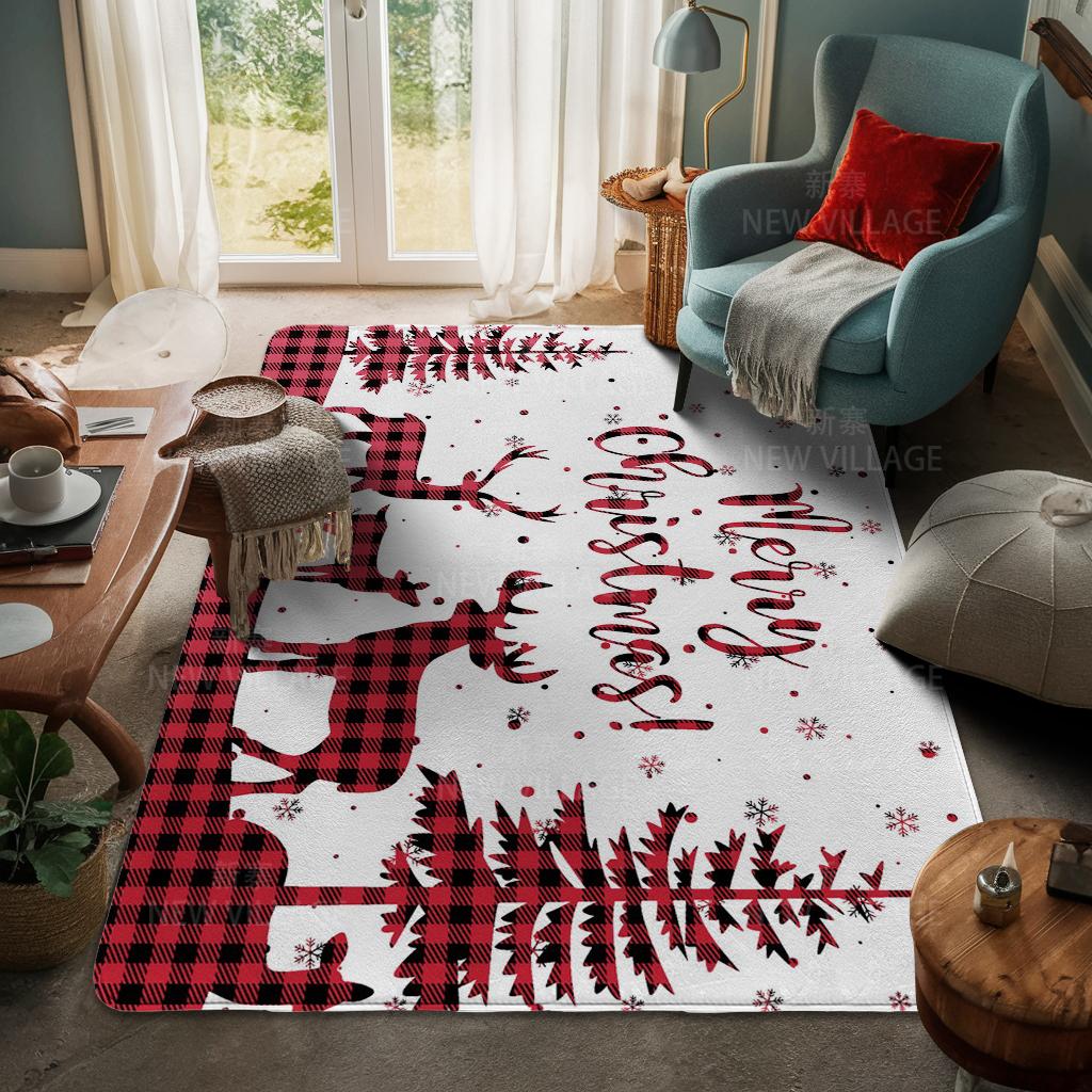 Ковер у входа в дом Домашний коврик у двери Гостиная Ванная Комната Ноги ванная комната Нескользящие коврики с водопоглощением для ванной Счастливого Рождества зима