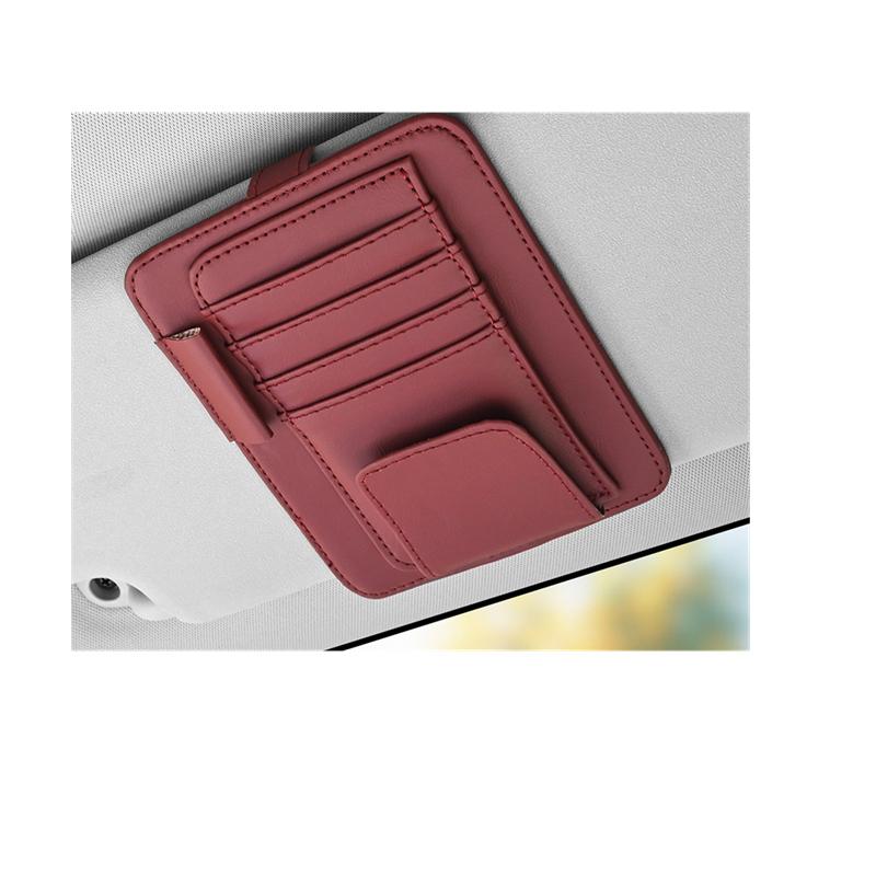 Car Visor Organizer Multi-Pocket Pouch Bag Scratch-resistant Auto Visor Holder Card Glasses Storage Holder