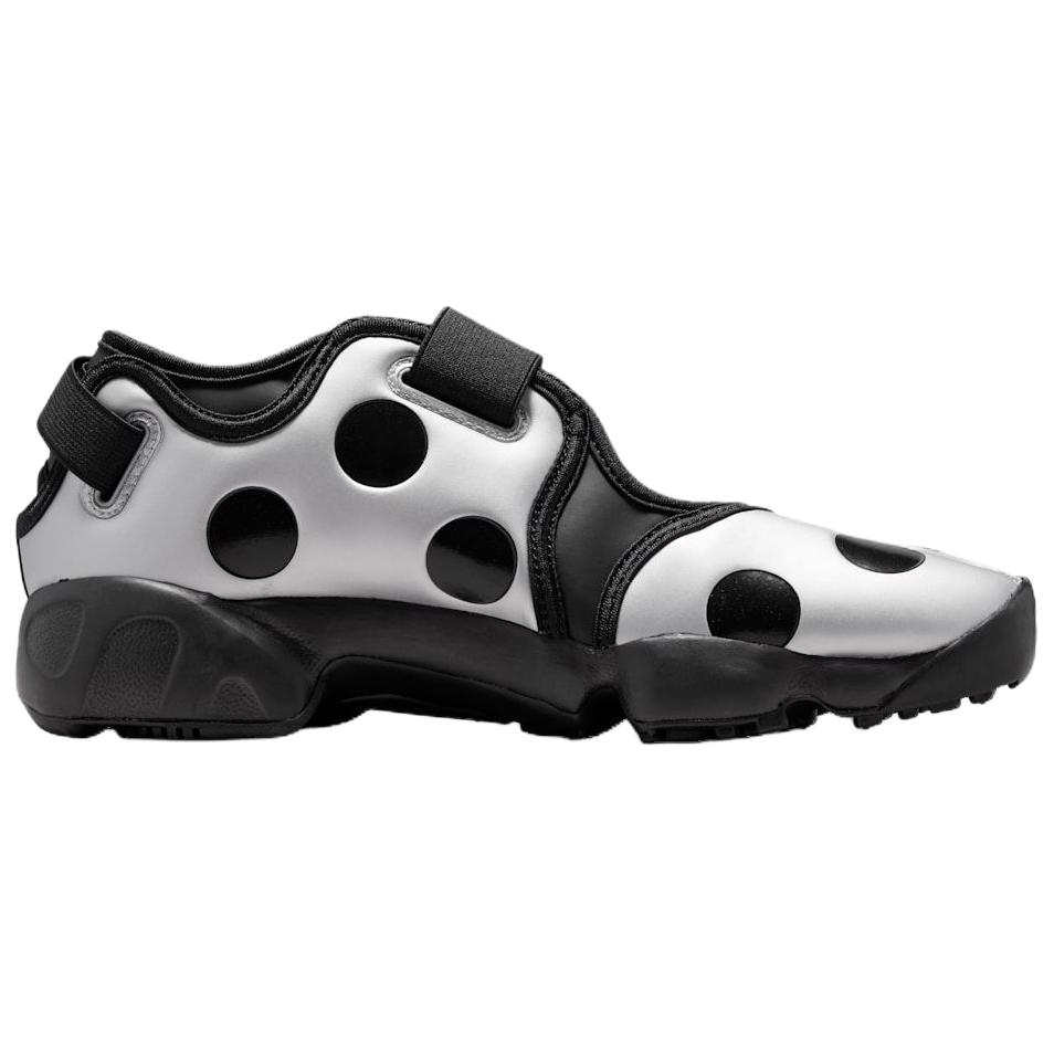 Nike Кроссовки женские Air Rift в горошек, черные, с металлическим серебристым акцентом, IR1226-001