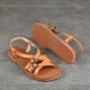 Johnature Простые сандалии на плоской подошве из натуральной кожи, модная женская обувь с пряжкой на поясе и мягкой подошвой