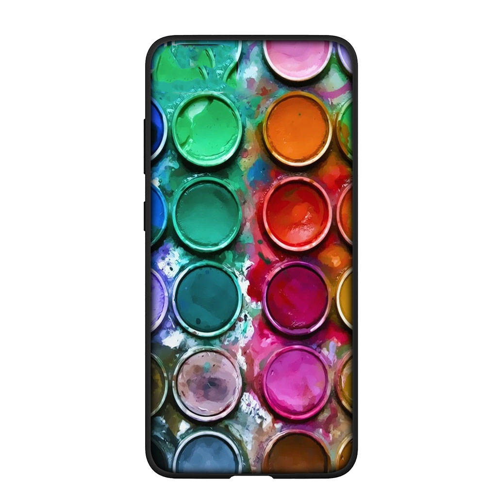 Чехол для Samsung Galaxy S25 S24 S23 iPhone 16 15 Xiaomi Redmi Note 14 13 12 16E 11 Pro Max OPPO Moto Huawei Paintbox Palette Water Color Pallet Cover
