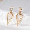 Висячие серьги с полыми ромбами для женщин, современные ювелирные изделия, модные геометрические аксессуары
