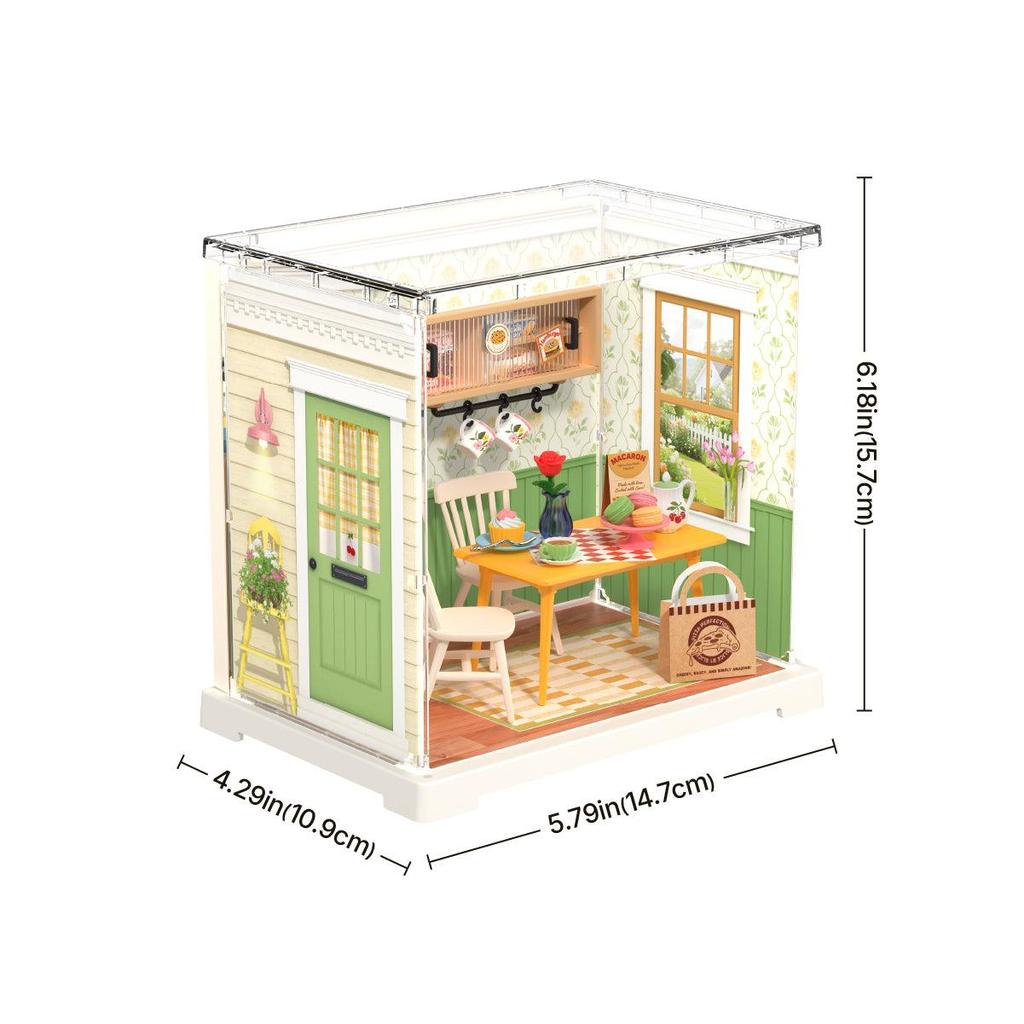 ROBOTIME Rolife 3D Puzzle Floral Dining Room DIY Miniature House DWS06B