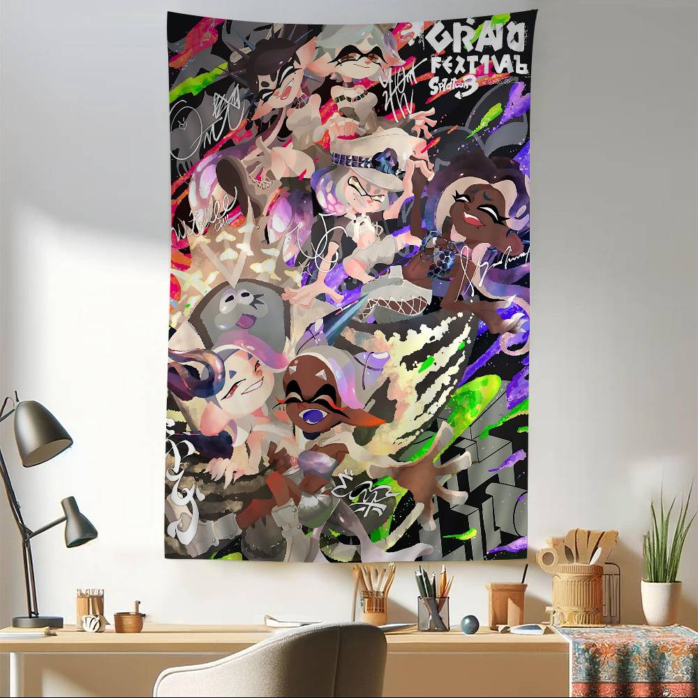 Игровой Крутой S-Splatoon Подвесной Богемный Гобелен Подвесной Таро Хиппи Настенные Ковры Общежитие Японский Гобелен